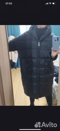 Пальто пуховик новое,р 52-56