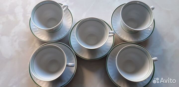 Набор чашек 5 шт + блюдце 6 шт (Б 4)