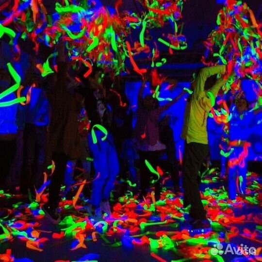Неоновая бумажное шоу дискотека аниматор