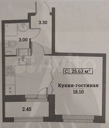 Квартира-студия, 24,4 м², 16/16 эт.