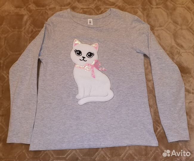 Лонгслив для девочки р.140