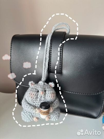 Вязаный брелок обвес хомяк