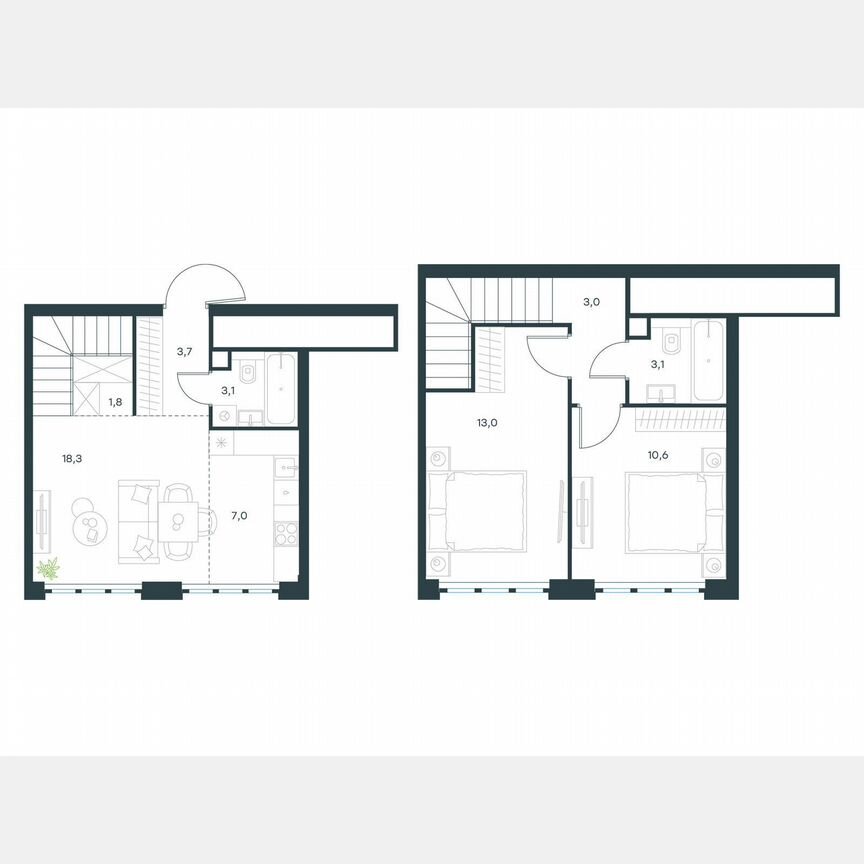3-к. квартира, 63,6 м², 68/68 эт.