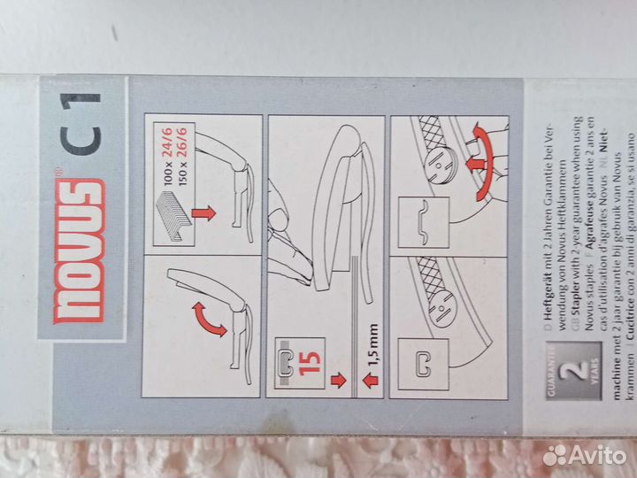 Большой новый степлер Novus C1