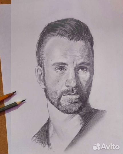 Портрет по фото карандашом на заказ