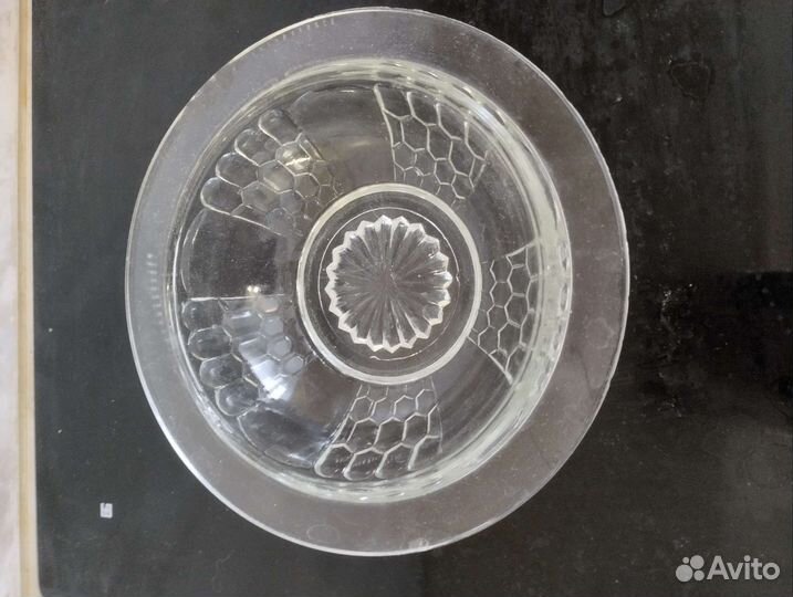Вазочка стекло СССР менажница