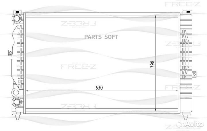 Радиатор охлаждения audi A4/A6 94- VW Passat 96- 4