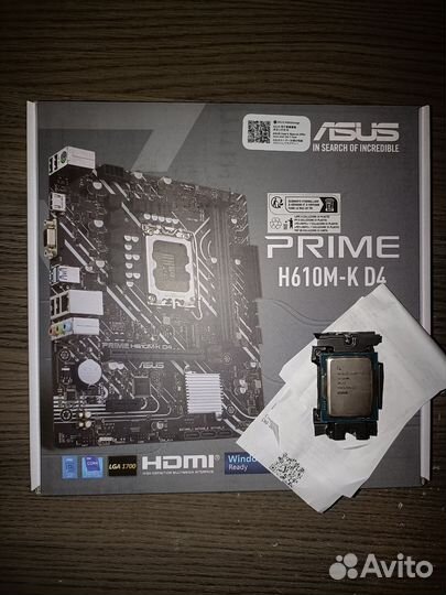 Новый комплект i3-12100 (Видео) + asus prime H610M
