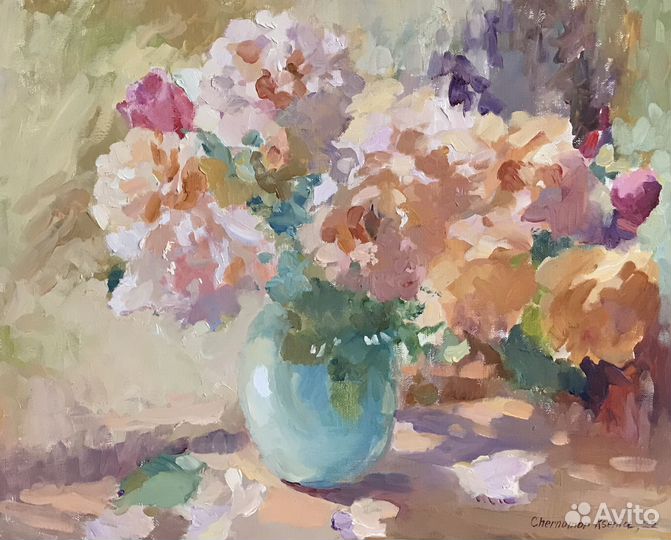 Картина маслом на холсте цветы