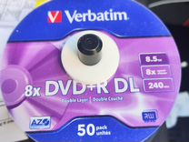 Verbatim DVD+R 8x DL 8.5GB коробка 50шт