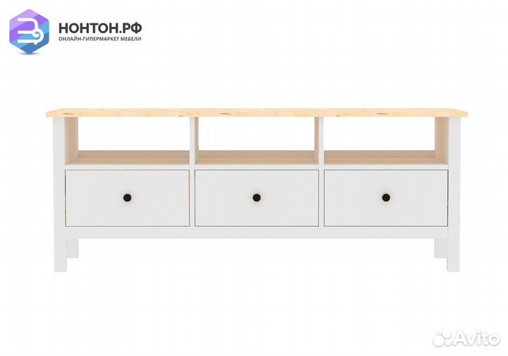 Тумба под тв khimki белая / натуральная