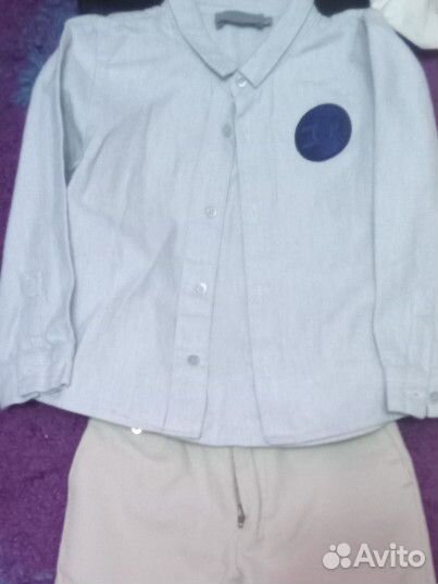 Dior рубашка и хлопковые джинсы Dior на 3года