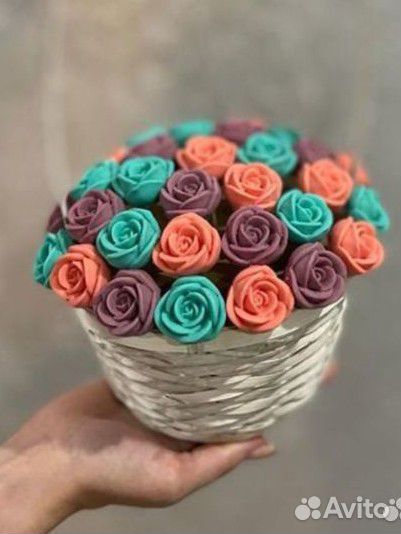 Розы из бельгийского шоколада,съедобный букет