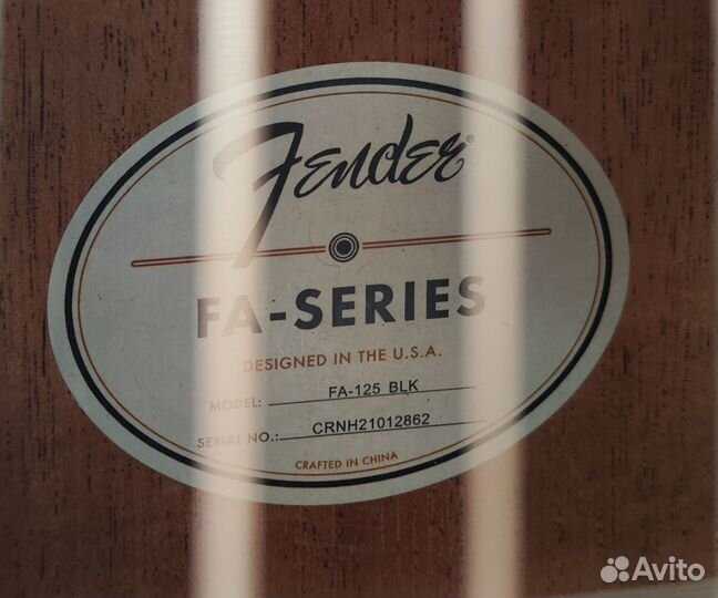 Акустическая гитара fender fa-125