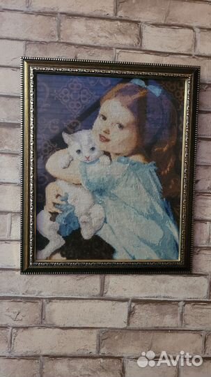 Картина вышитая крестом ручная работа