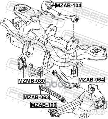 Сайленблок подушки дифференциала (mazda cx-7 er