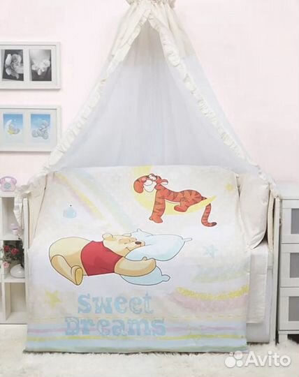 Балдахин на детскую кроватку новый