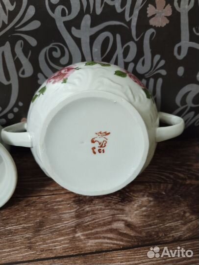 Сахарница фарфор СССР ситечки- фарфор