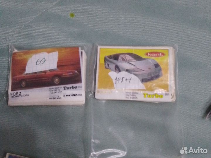 Вкладыши от жвачки турбо