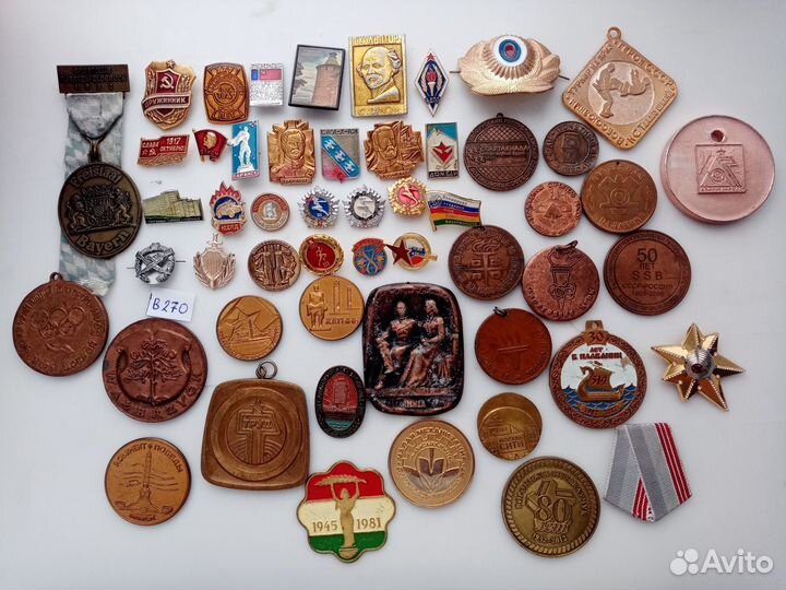 Медали, значки без повторов