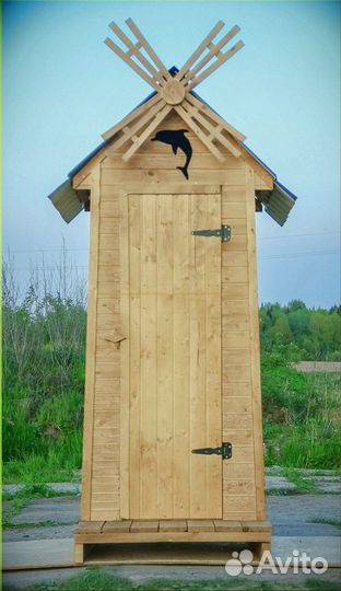 Уличный туалет деревянный Ч404