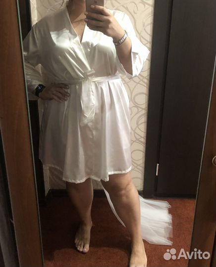 Халат женский шелковый