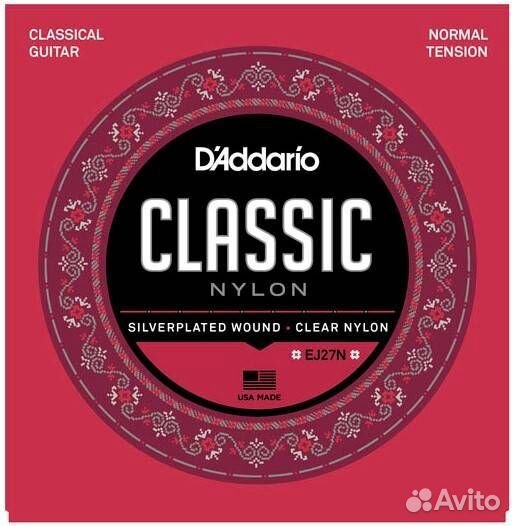 Струны для классич. гитары DAddario EJ27N classic