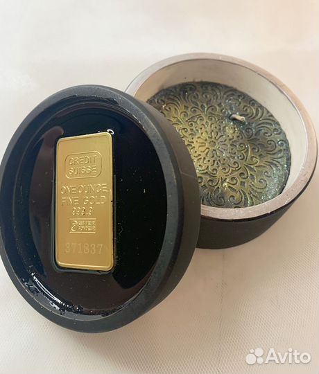 Свеча денежная с золотым слитком