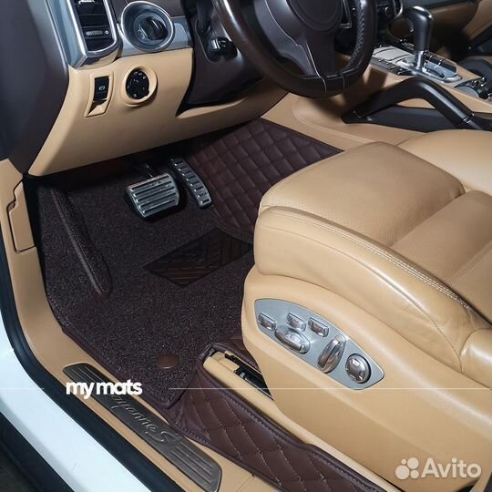 3D коврики из экокожи на Porsche на заказ