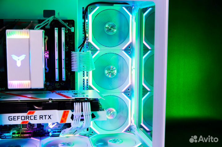 Игровой пк: RTX 3060Ti / Core i7 / Белый Аквариум