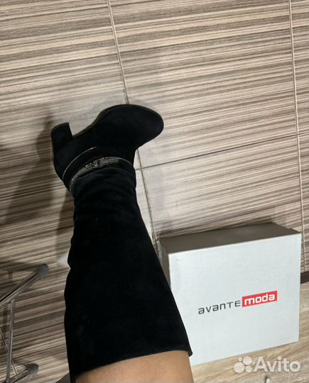 Зимние женские сапоги 38 натуральная замша