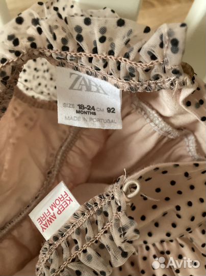 Платье на девочку zara 92