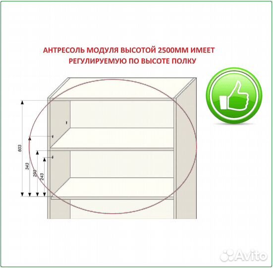 Модульный шкаф трехдверный