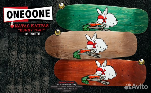Скейт дека 101 Natas Kaupas Bunny Trap Reissue