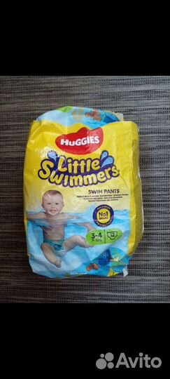 Подгузники для плавания Huggies, 12-18кг и 7-14кг