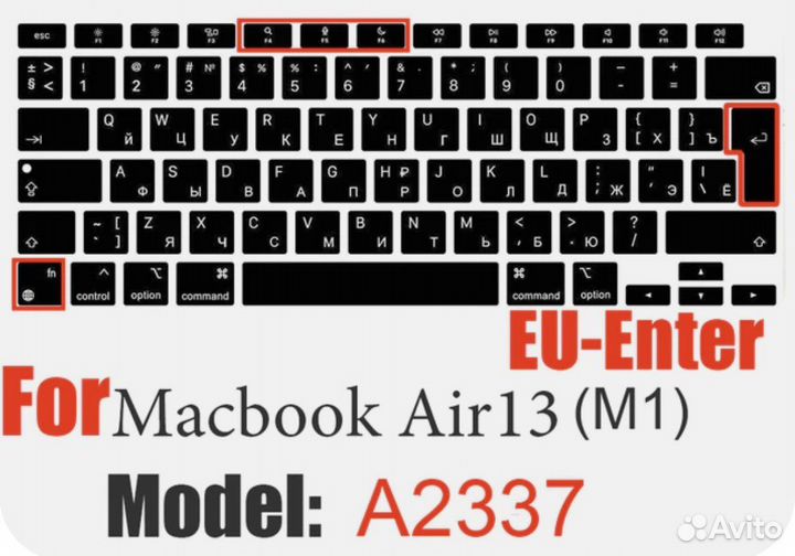 Силиконовая накладка на клавиатуру Macbook Air M1