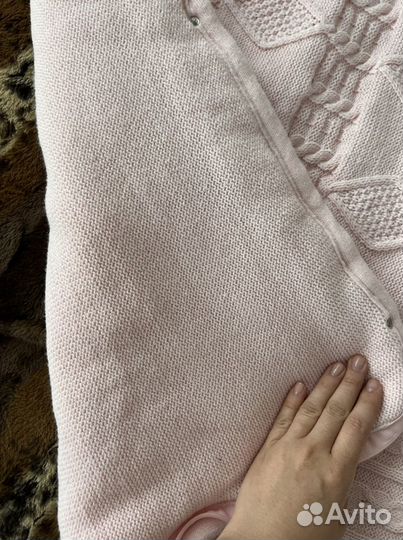 Детский плед конверт розового цвета