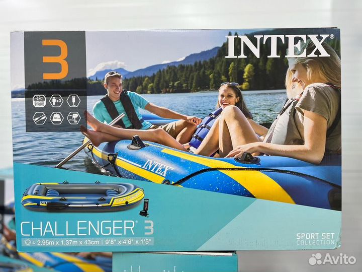 Надувная лодка intex Challenger 3