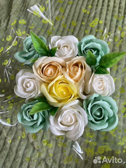 Букет из мыльных роз