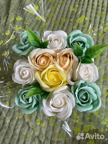 Букет из мыльных роз