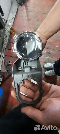 Штатный ксенон и линзы Santa Fe 2 Рестайл