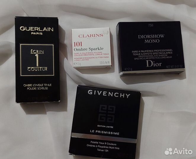 Тени Guerlain Clarins Givenchy Dior Kiko