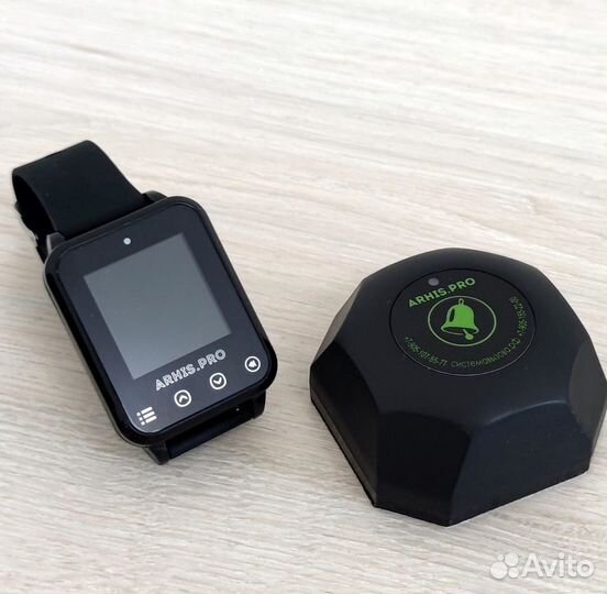 Кнопка вызова официанта модель Бургер и часы Элит