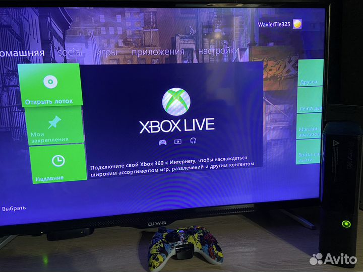 Xbox 360 + геймпад + kinect + игры