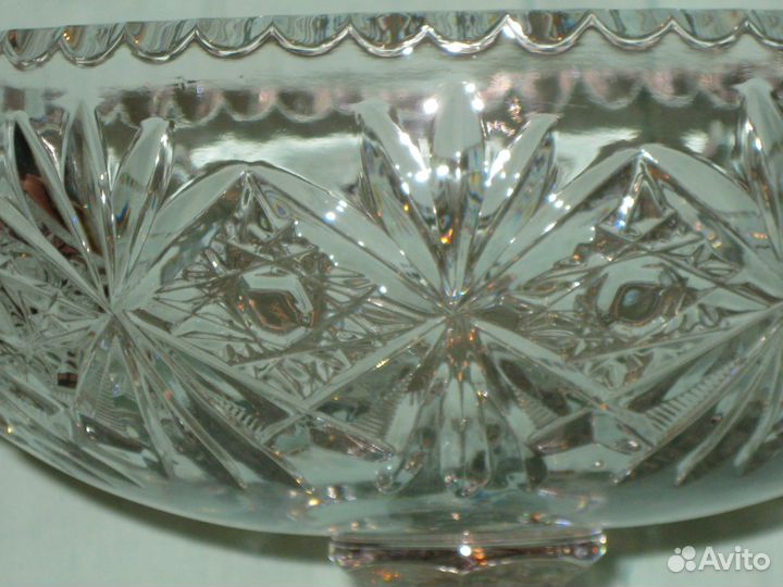 Фруктовница на ножке. Хрусталь. СССР