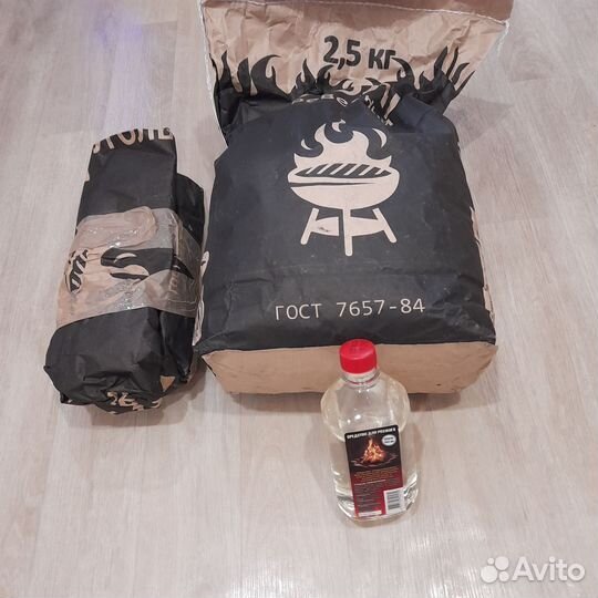 Уголь и розжиг для шашлыка