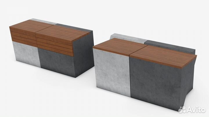 Скамейка парковая бетонная