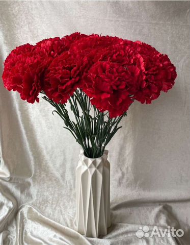 Гвоздика 10 шт искусственные цветы