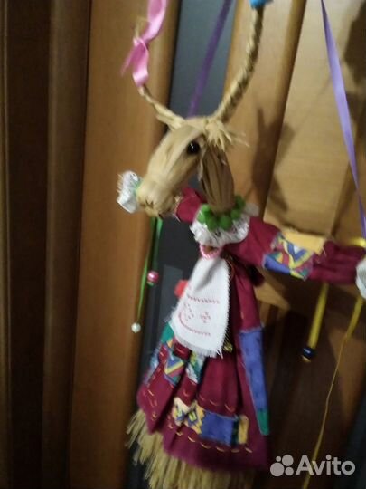 Очаровательная Козочка из лыка.Оберег.Ручн.работа