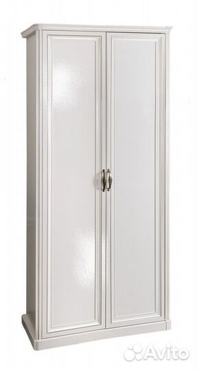 Шкаф Натали 2-дверный без зеркал белый глянец, Эра